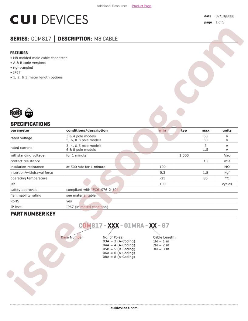 CDM817-04A-01MRA-1M-67