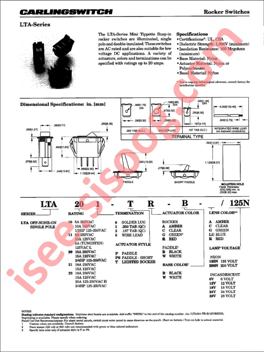 LTA201-TR-W-A125N