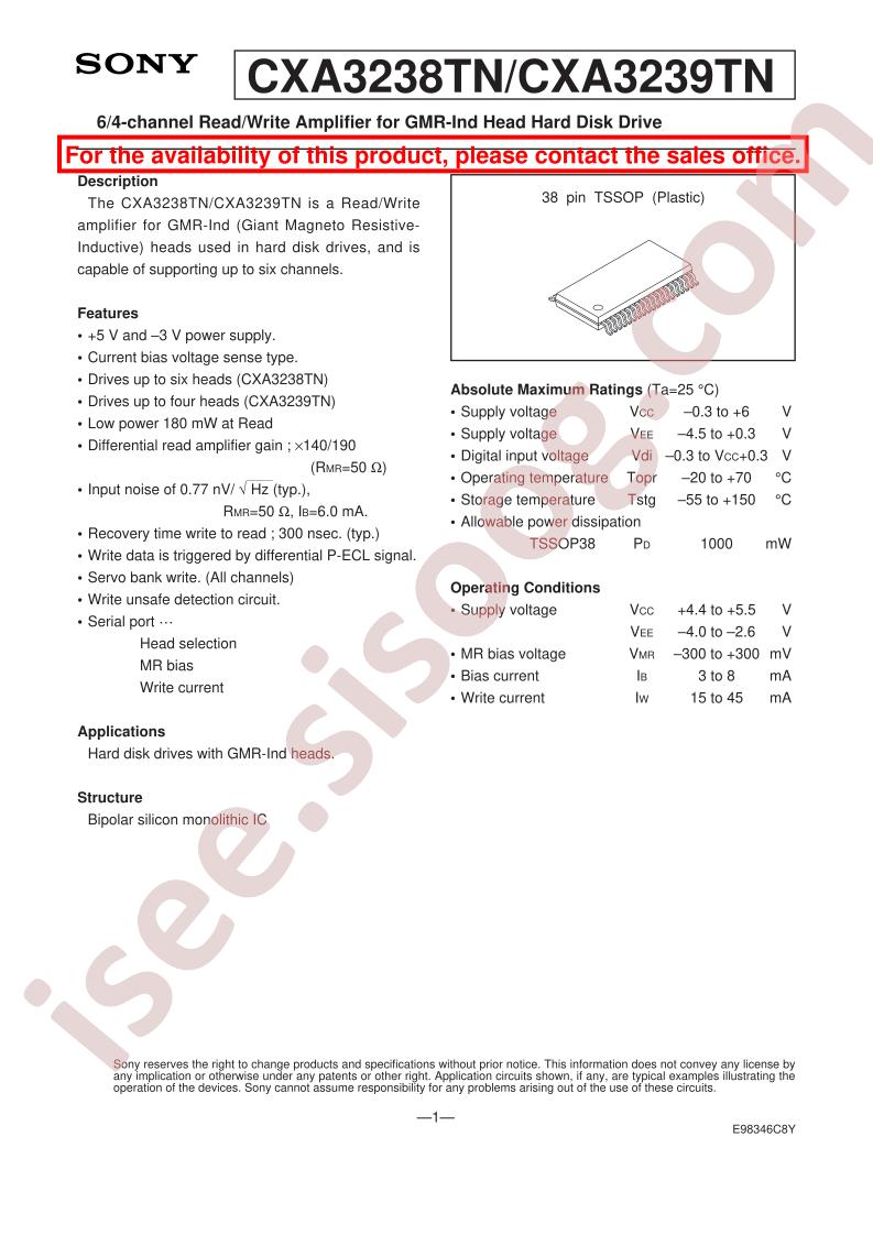 CXA3238TN