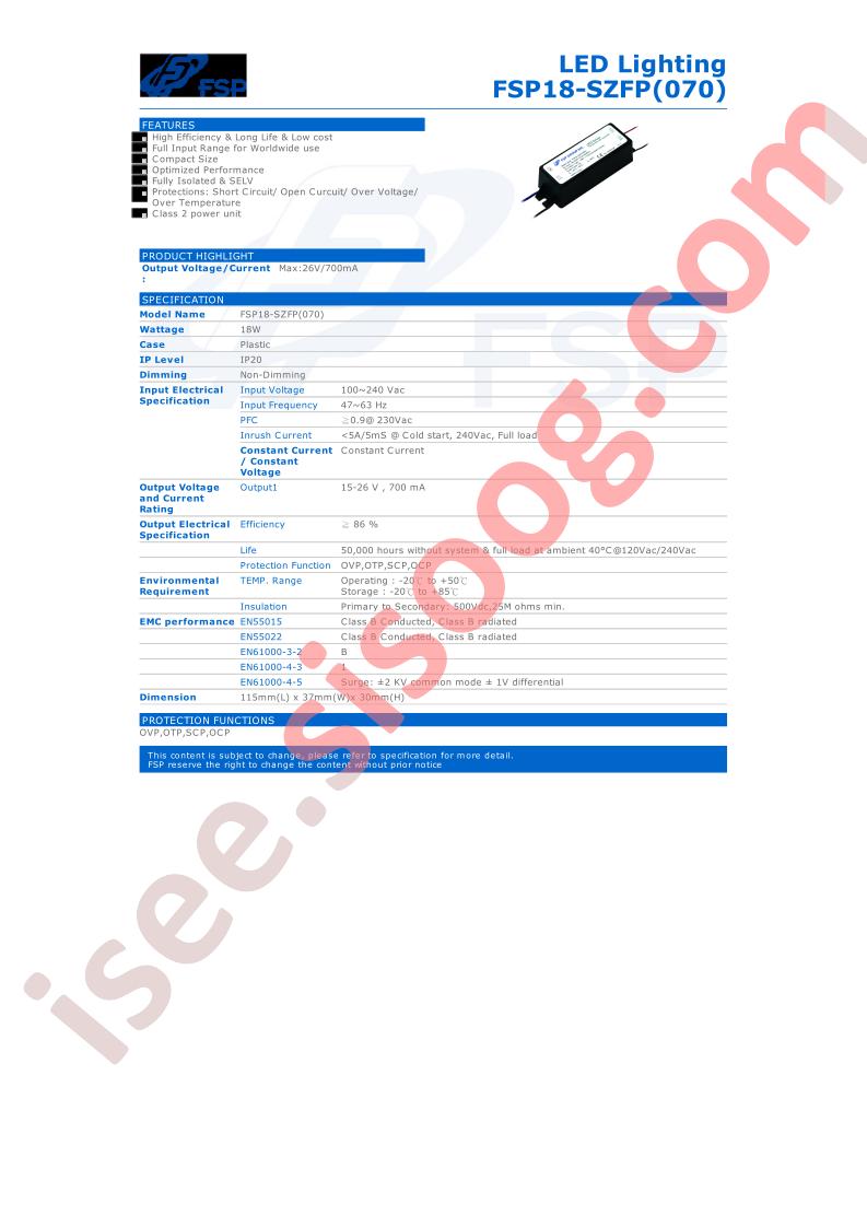 FSP18-SZFP070