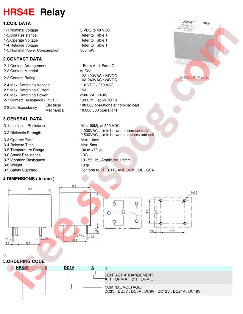 HRS4E-SDC5V