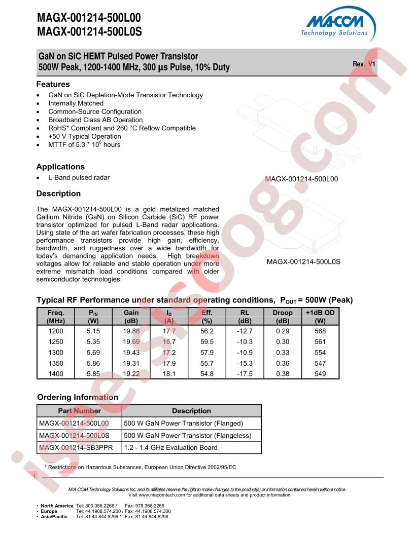 MAGX-001214-500L00