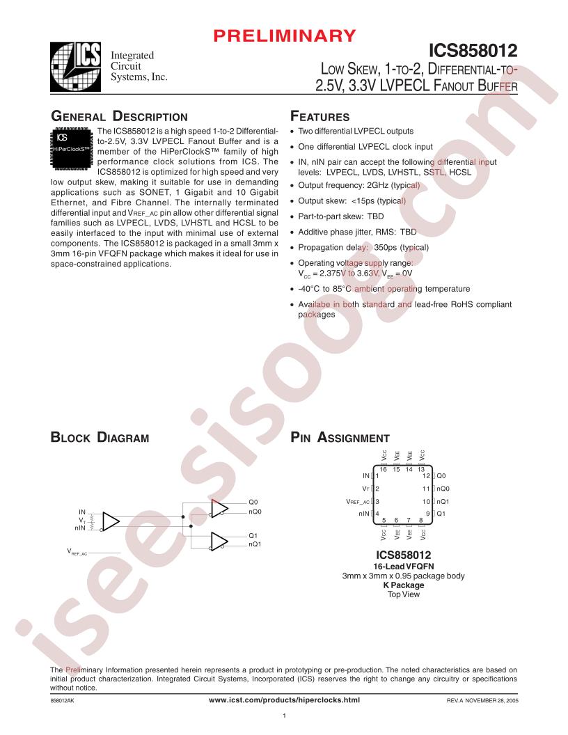 ICS858012AKLF