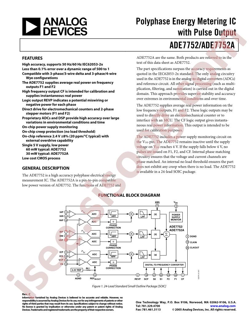 ADE7752AARZ