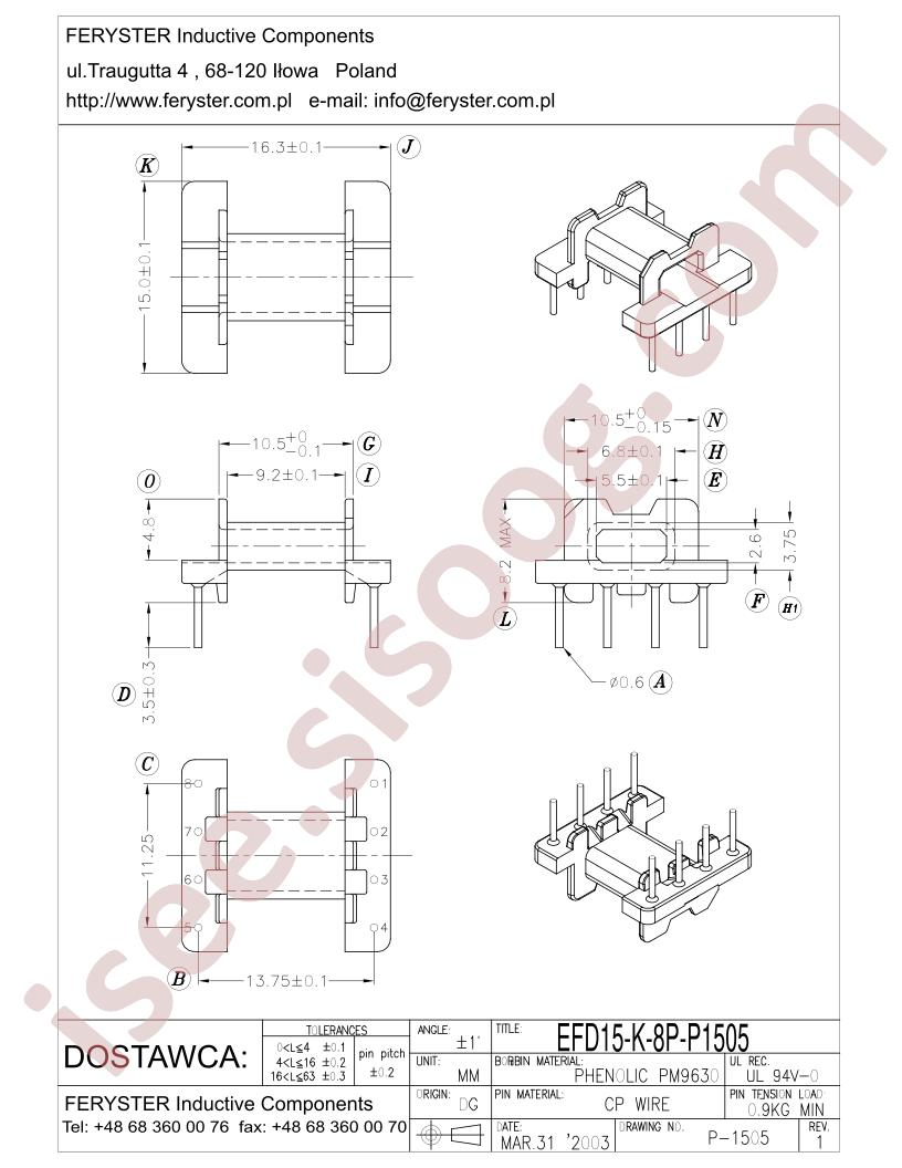 EFD15-K-8P-P1505