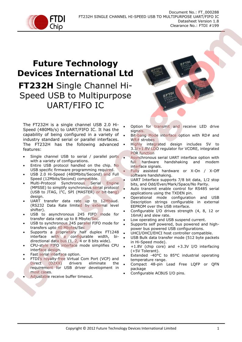 FT232HQ-TRAY