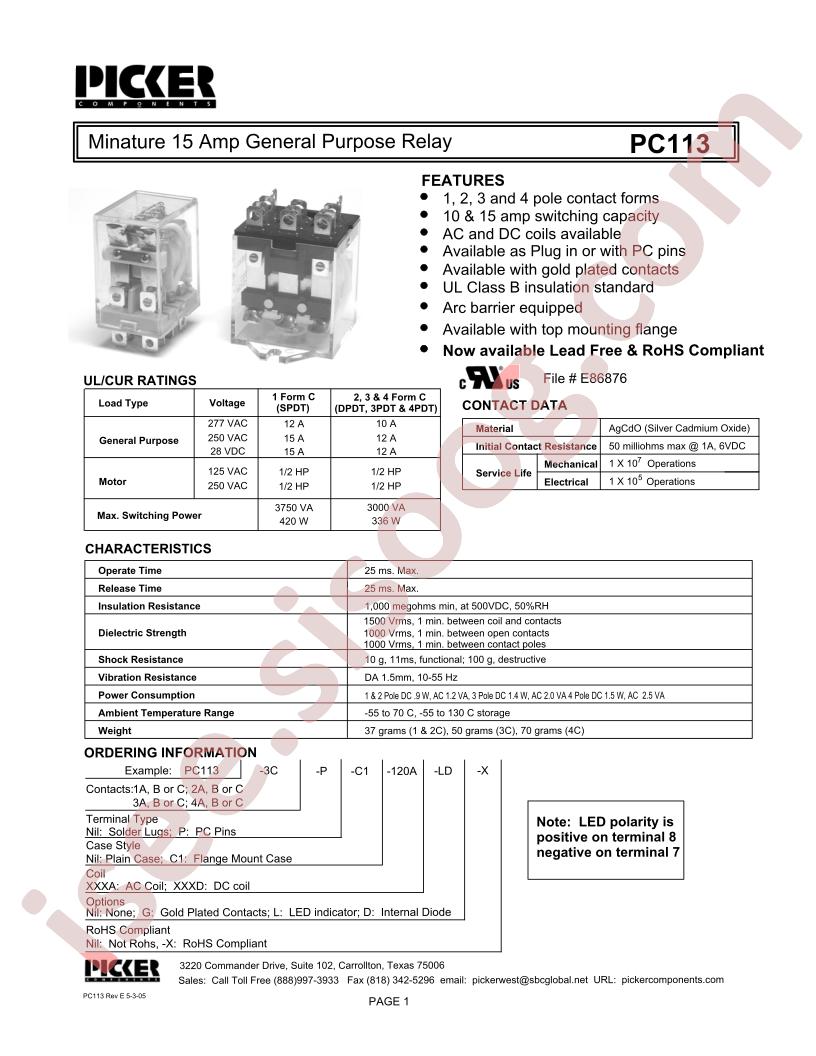 PC113-1A-P-C1-120D-X