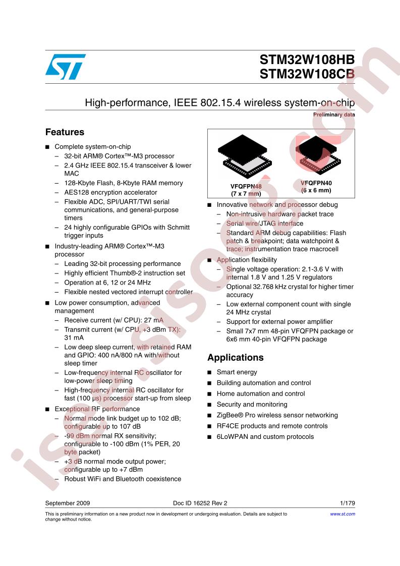 STM32W108CBU64