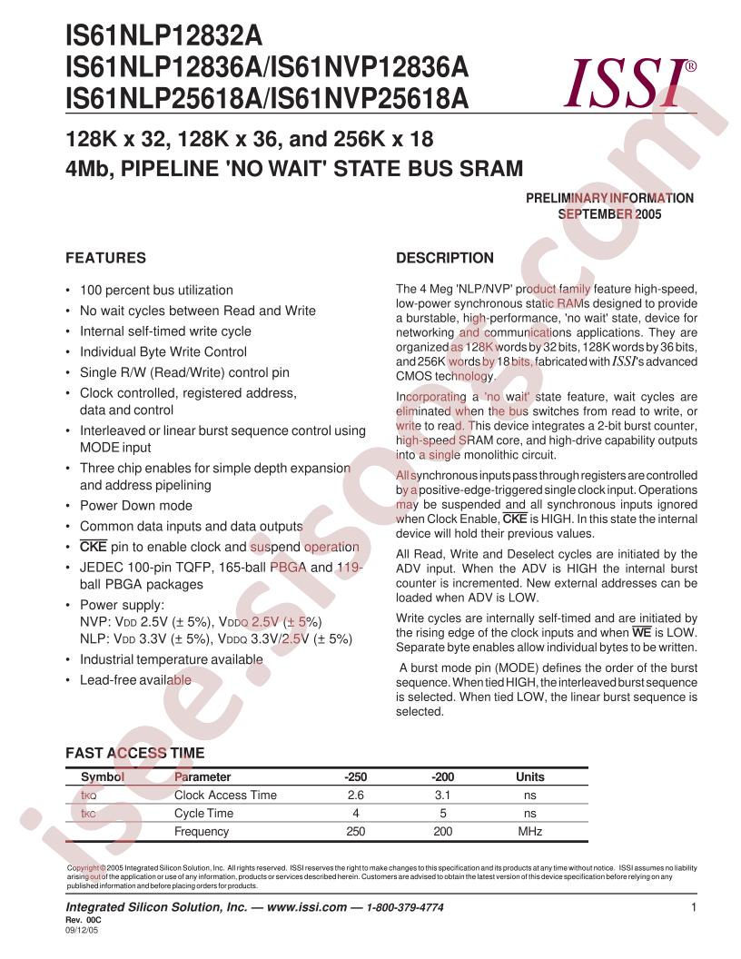 IS61NLP12832A