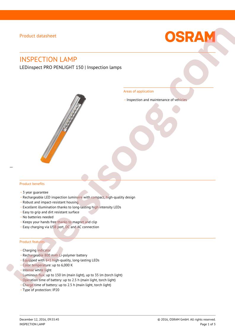 LEDINSPECTPROPENLIGHT150