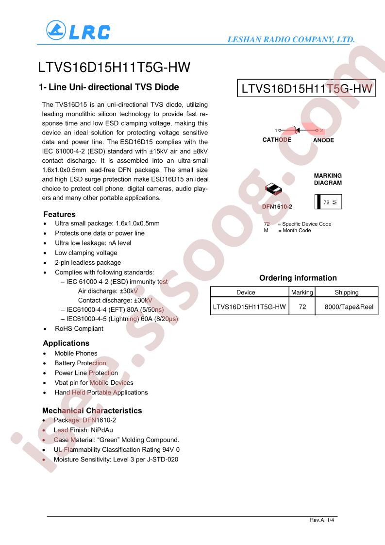 LTVS16D15H11T5G