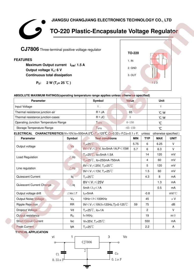 CJ7806-TO-220