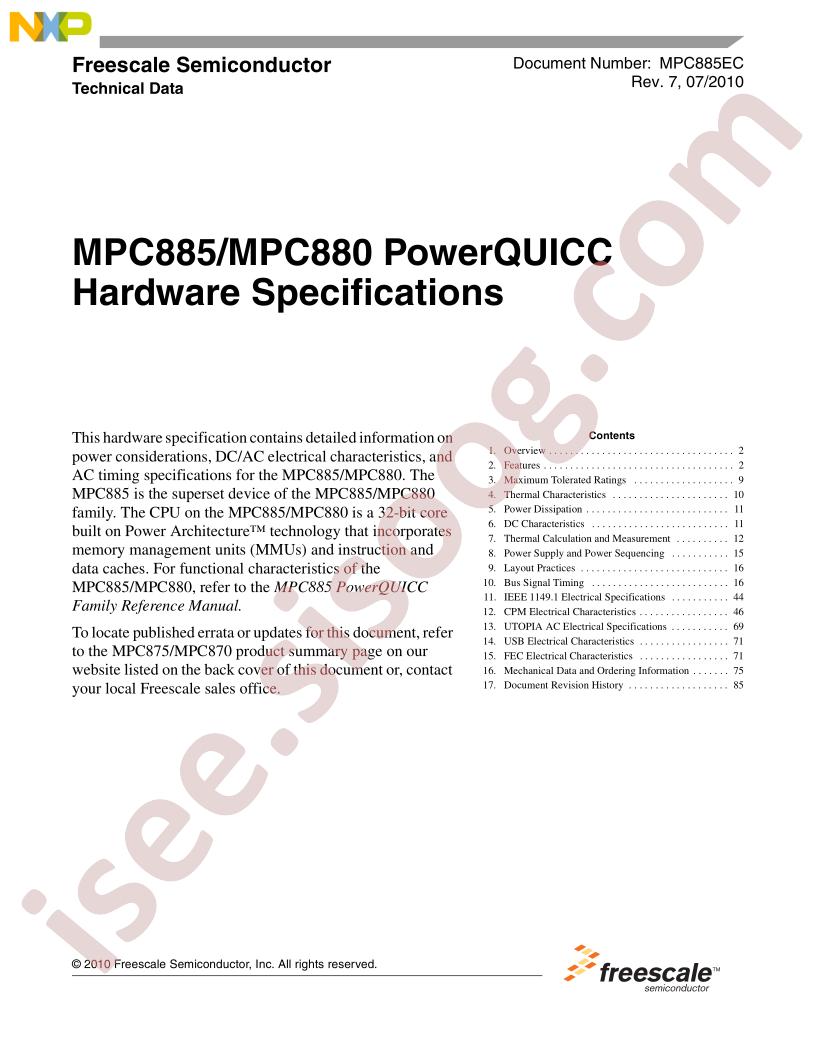 MPC885CZP66