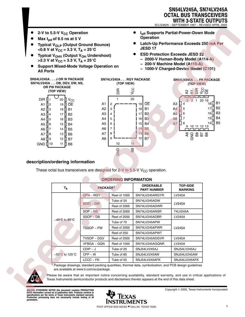 SN74LV245ADBLE
