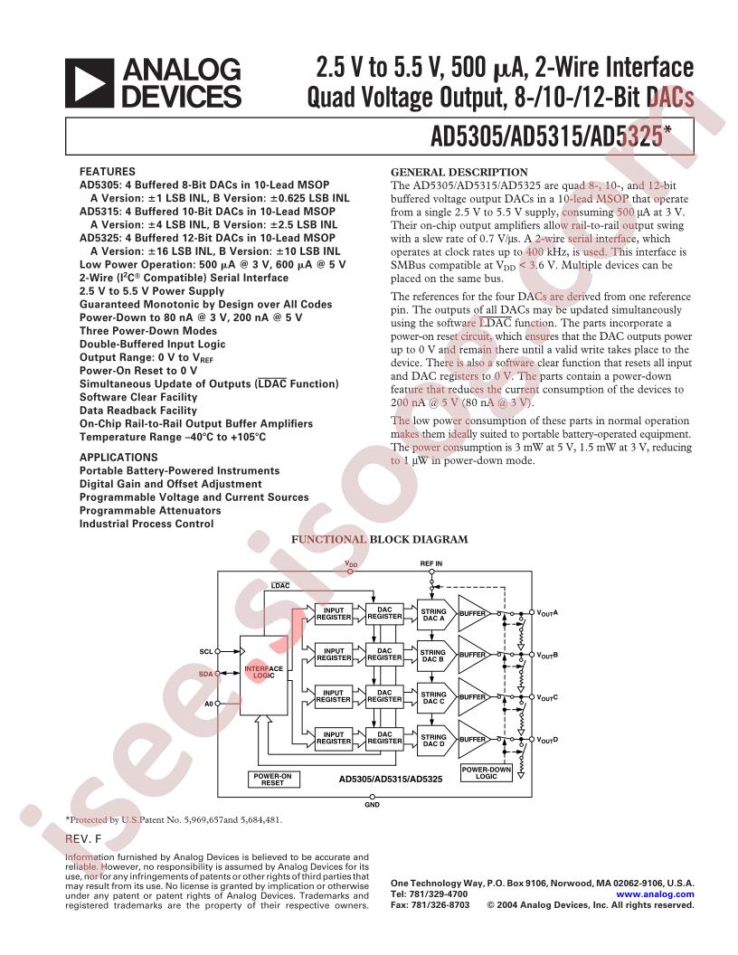 AD5305ARM-REEL7