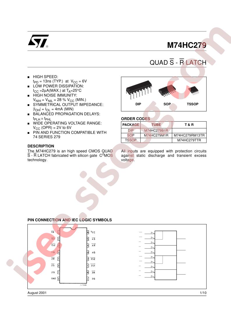 M74HC279RM13TR