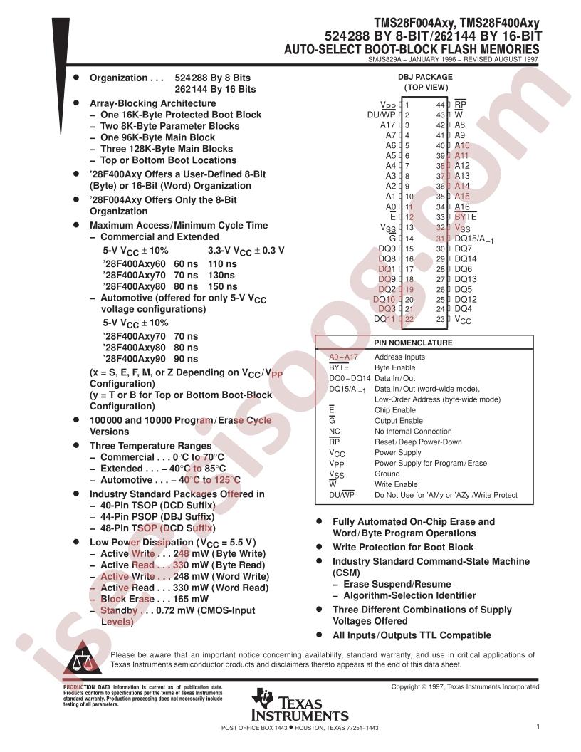 TMS28F004AMT