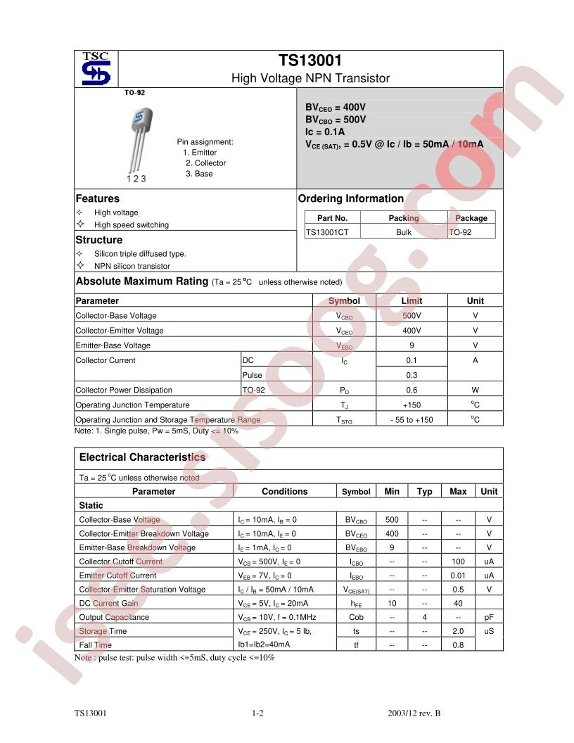TS13001CT