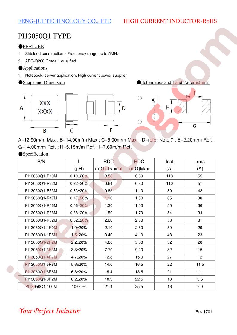 PI13050Q1-1R0M