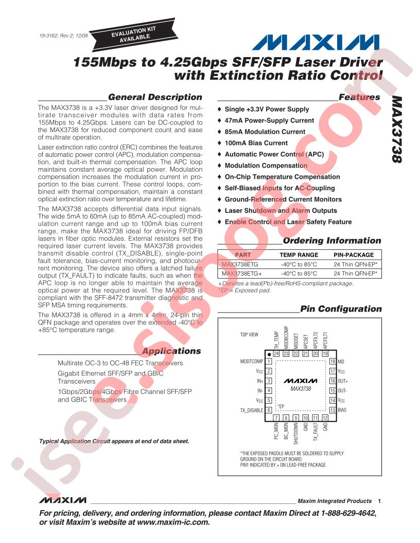 MAX3738ETG