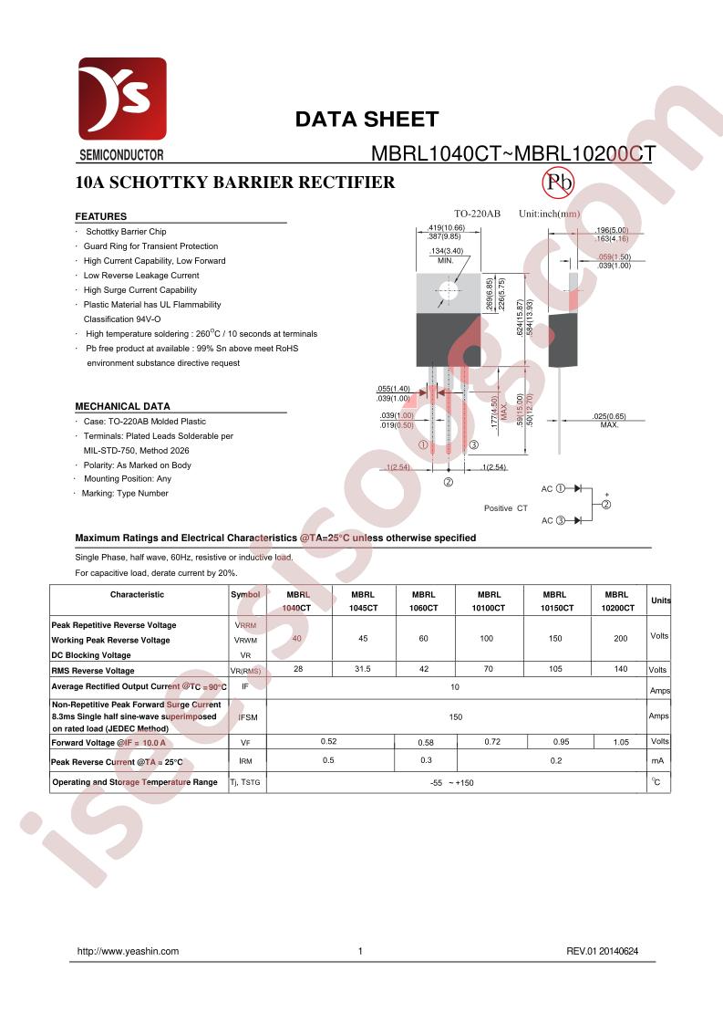 MBRL1040CT