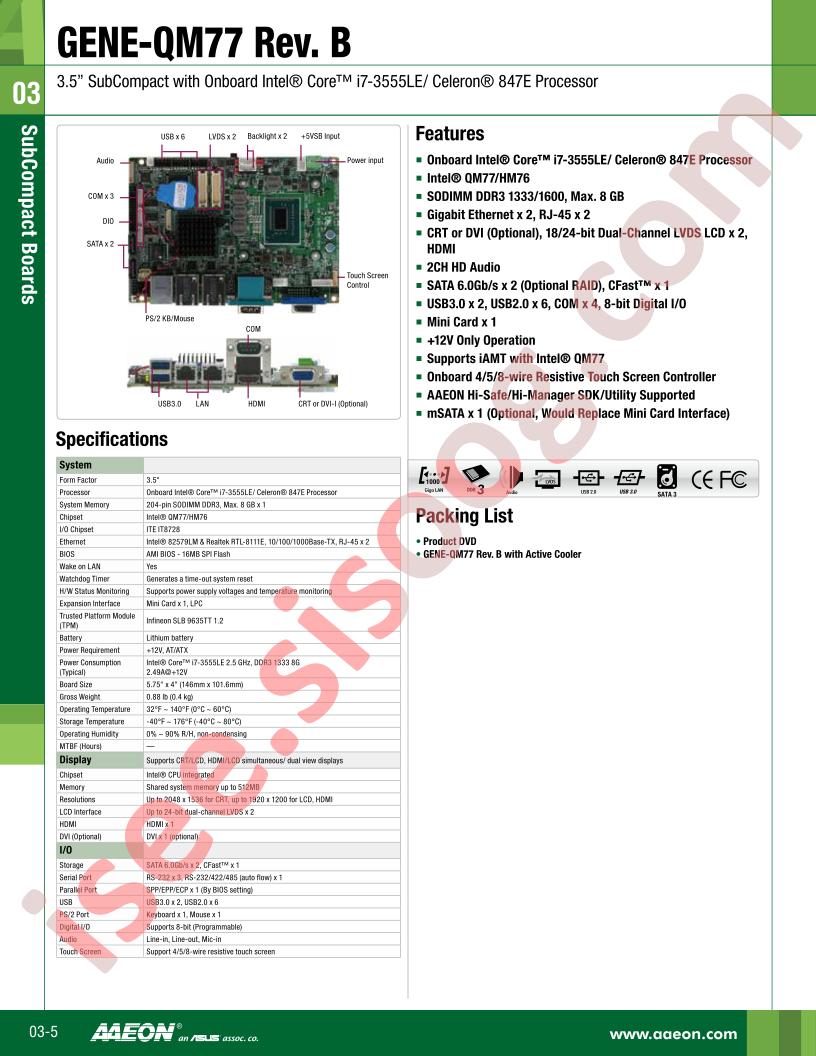 GENE-QM77-B10-01