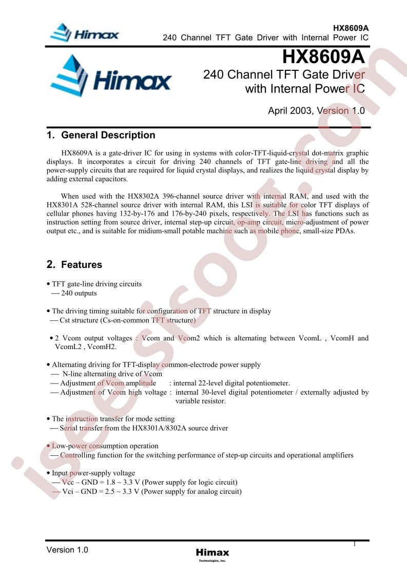 HX8609A