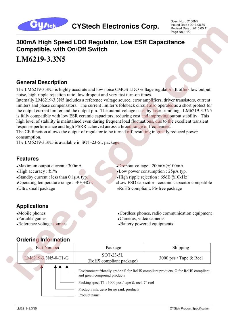 LM6219-3.3N5