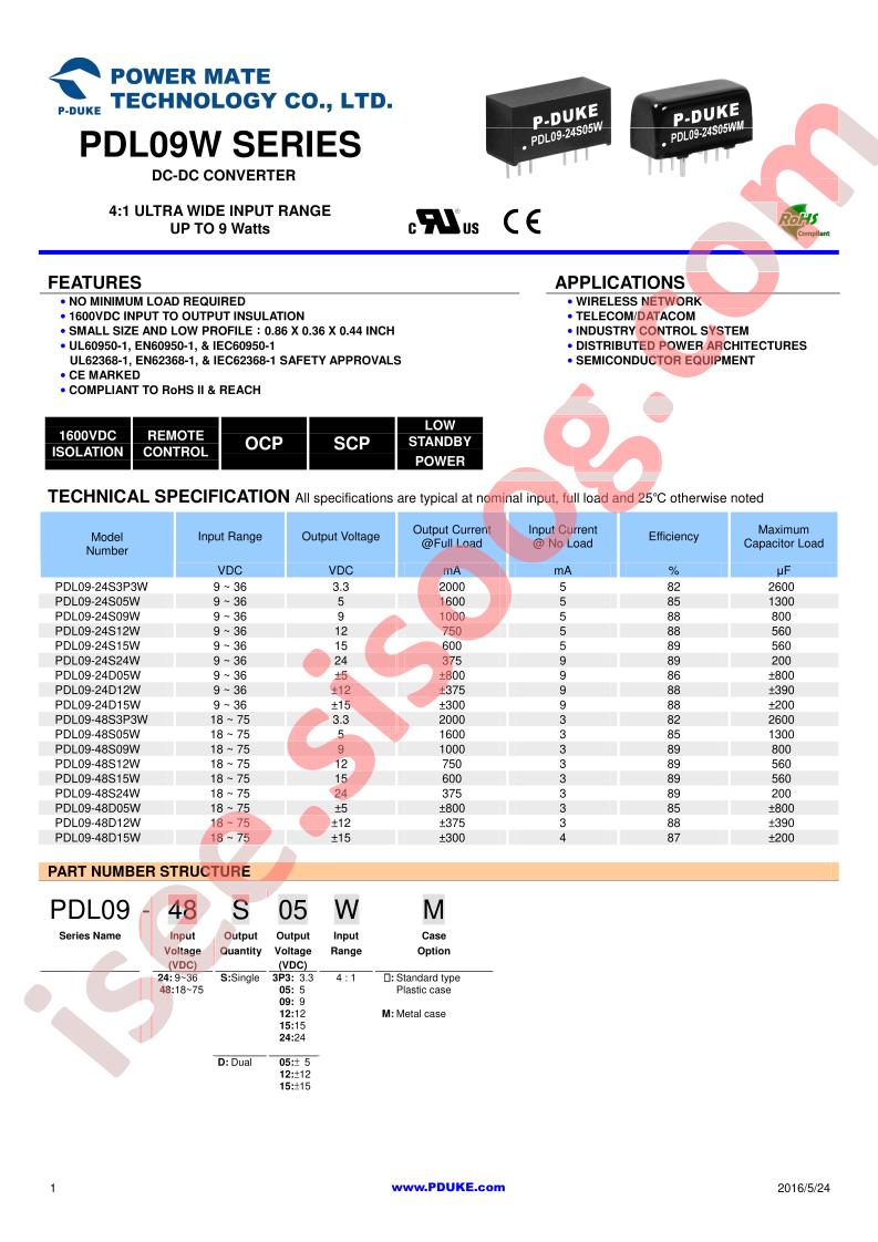 PDL09-48S3P3W