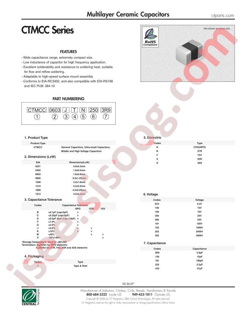 CTMCC0805FTF6V3150