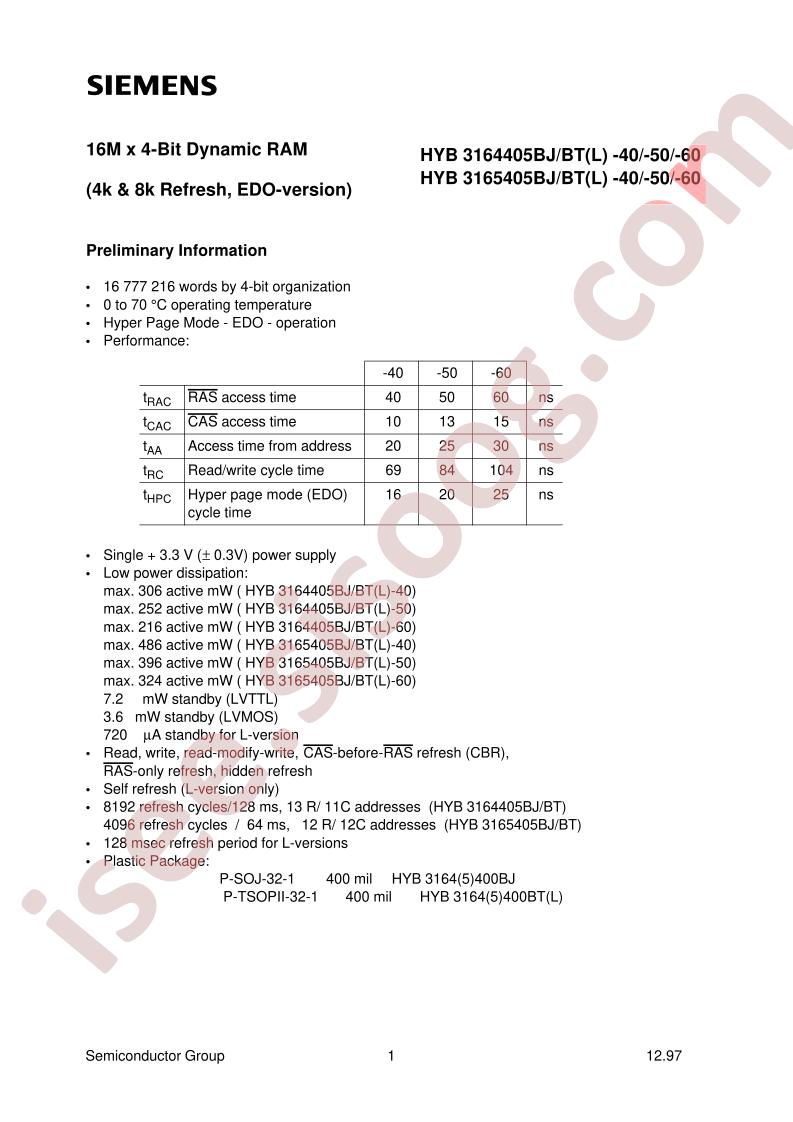 HYB3164405BJ-40