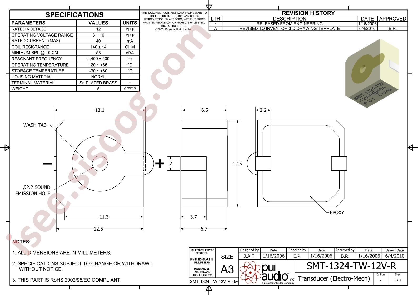 SMT-1324-TW-12V-R