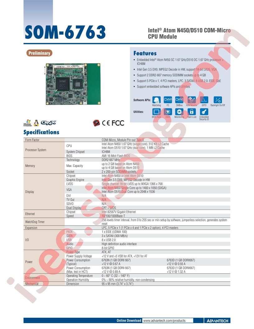 SOM-6763D-S6A1E