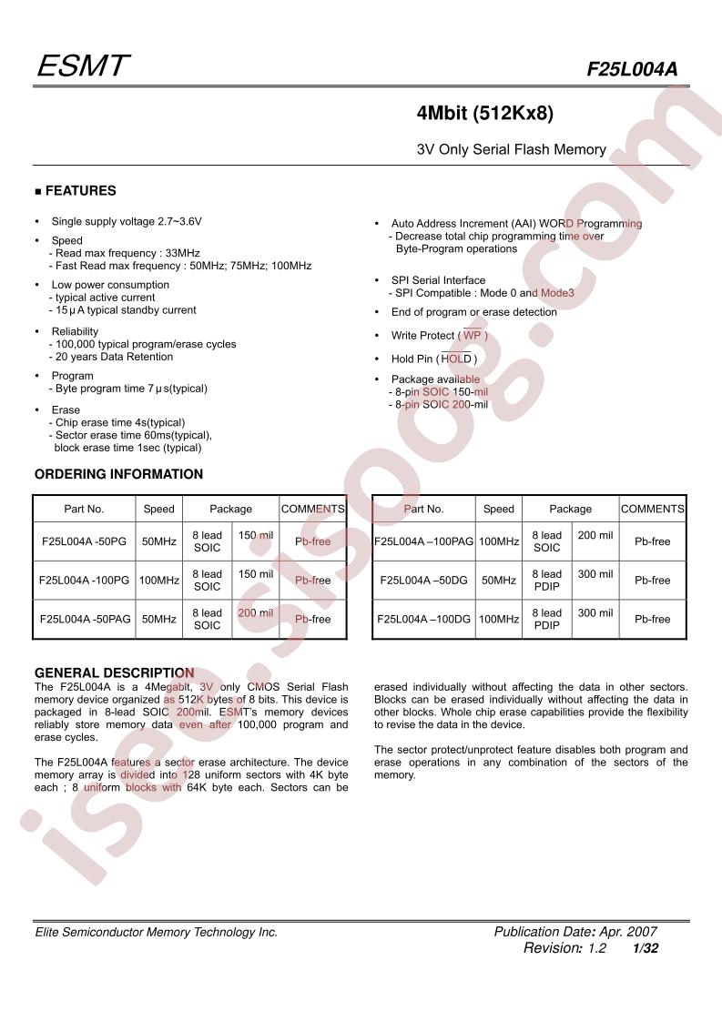 F25L004A-50PAG