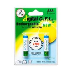 باتری نیم قلمی قابل شارژ CFL مدل 2700mah AAA بسته 2 عددی