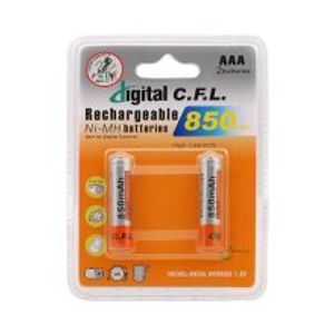 باتری نیم قلمی قابل شارژ CFL مدل 850mah AAA بسته 2 عددی