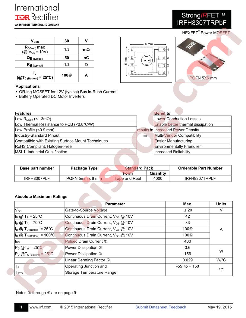 IRFH8307PBF
