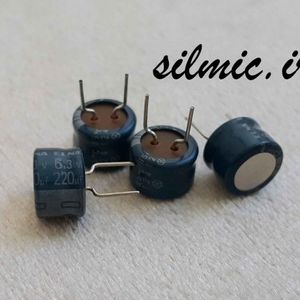 خازن گرید صوتی 220 میکرو فاراد 6.3 ولت ELNA مینیاتوری سری RC3 استاندارد