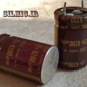 خازن الکترولیتی 8200 میکرو فاراد 25 ولت NIPPON سری آدیو مناسب تغذیه صوتی