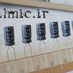 خازن 68 میکرو فاراد 35 ولت ELNA ژاپن سری RJG با امپدانس فوق العاده پایین
