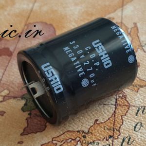 خازن 270 میکرو فاراد 330 ولت ushio ژاپن با پایه فیش خور