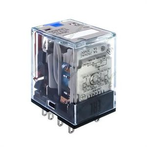 رله پاور پایه سوکتی امرون 48 ولت 4 کنتاکت 5 آمپر 14 پایه OMRON MY4IN-GS