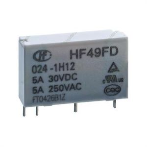 رله پی ال سی باریک هونگفا 24 ولت 5 آمپر 4 پایه HONGFA HF49FD-024-1H12