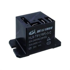 رله فیش خور هلی شان کولری 24 ولت 30 آمپر 5 پایه HELISHUN HLS-T91-16F-3-C