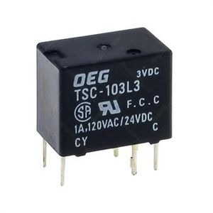 رله مینیاتوری او ای جی 3 ولت 1 آمپر 6 پایه OEG TSC-103L3