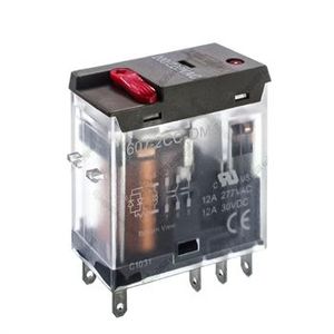 رله کتابی سانگ چوآن 220 ولت 2 کنتاکت 12 آمپر 8 پایه SONG CHUAN 607-2CC-DM-1