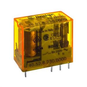 رله کتابی فیندر 220 ولت 8 آمپر 8 پایه 2 کنتاکت FINDER 40.52.8.230