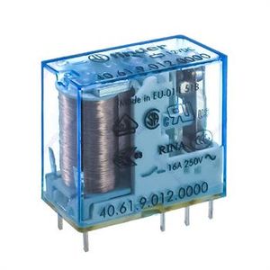 رله کتابی فیندر ارتفاع کوتاه 12 ولت 16 آمپر 8 پایه FINDER 40.61.9.12