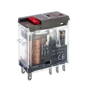 رله کتابی سانگ چوآن شیشه ای 110 ولت 12 آمپر 8 پایه SONG CHUAN 607-2CC-DM-1