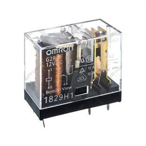 رله امرن کتابی شیشه ای 12 ولت 10 آمپر 5 پایه OMRON G2R-1
